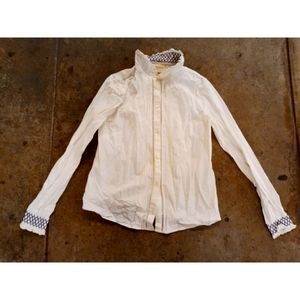 Sezane white embroidered blouse